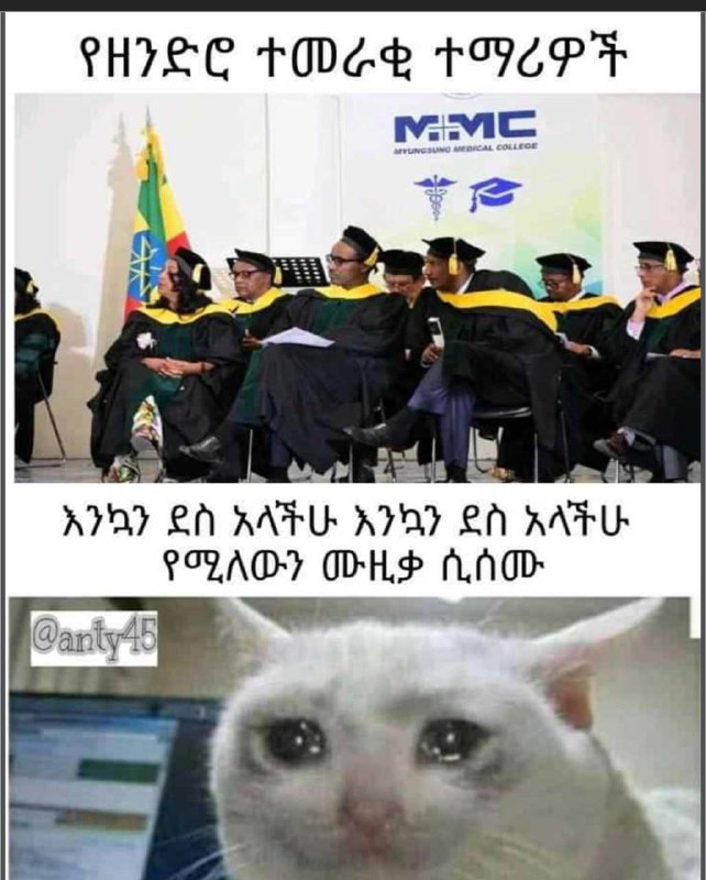 የዘንድሮ ተመራቂ ተማሪዎች እንኳን ደስ አላችሁ እንኳን ደስ አላችሁ የሚስውን ሙዚቃ ሲሰሙ SHIBE FMAe TCP yon, gh. rem ey en KAU: LAO} OOH AAO